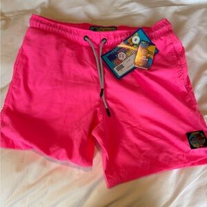 Surf Society Neon Pink Swim Shorts